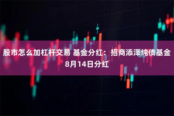 股市怎么加杠杆交易 基金分红：招商添泽纯债基金8月14日分红